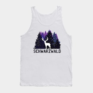 Black Forest German a Dark and Purple Forest with a and the Word in German Forest Tank Top